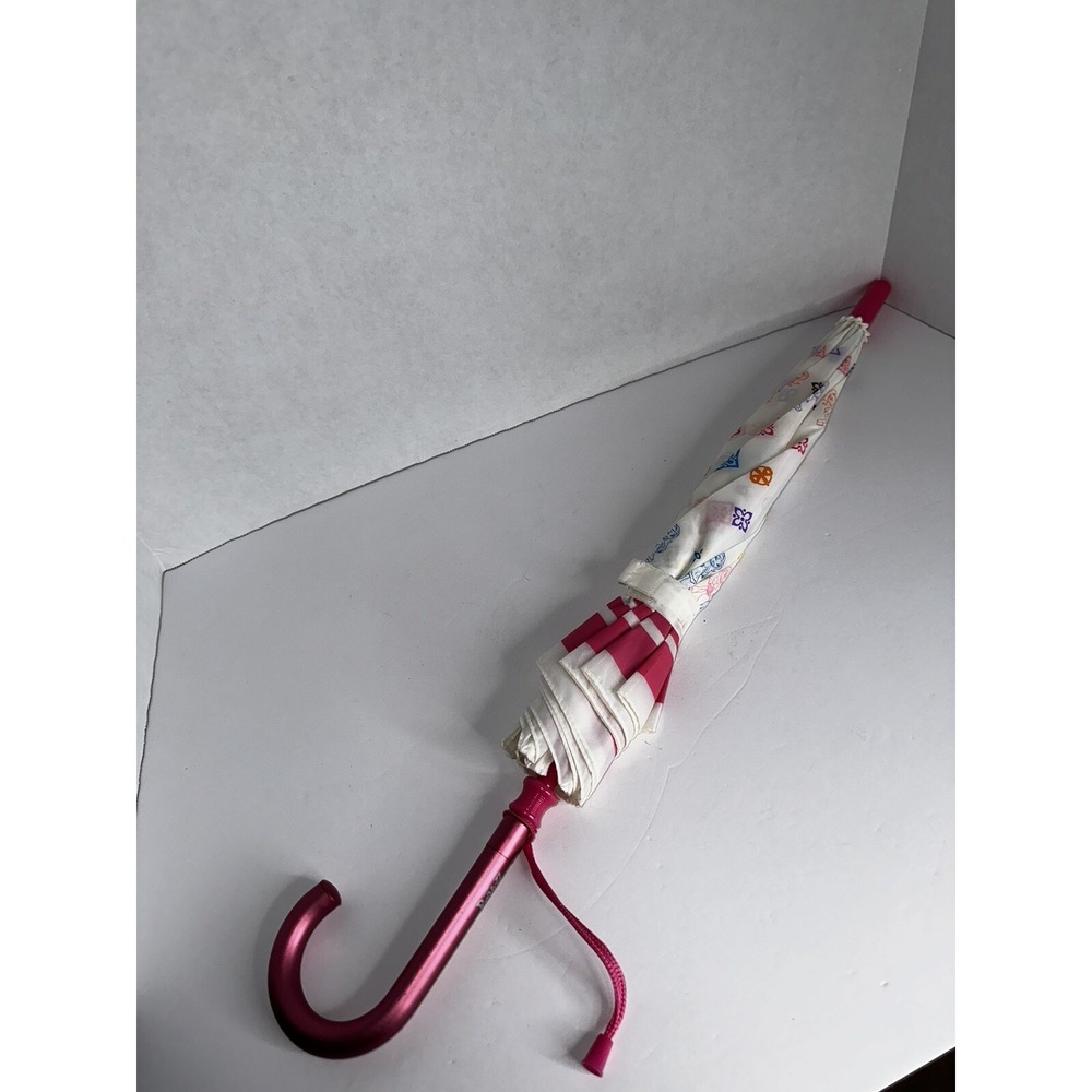 2004 Bratz Kids Umbrella Pink Handle White with Character Prints Fun Design - Picture 8 of 8
